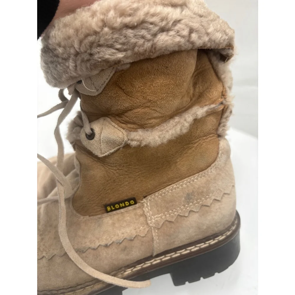 Women's Blondo Beige Suede Boots Size 6.5